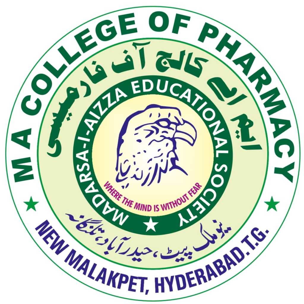 M A COLLEGE OF PHARMACY LOGO